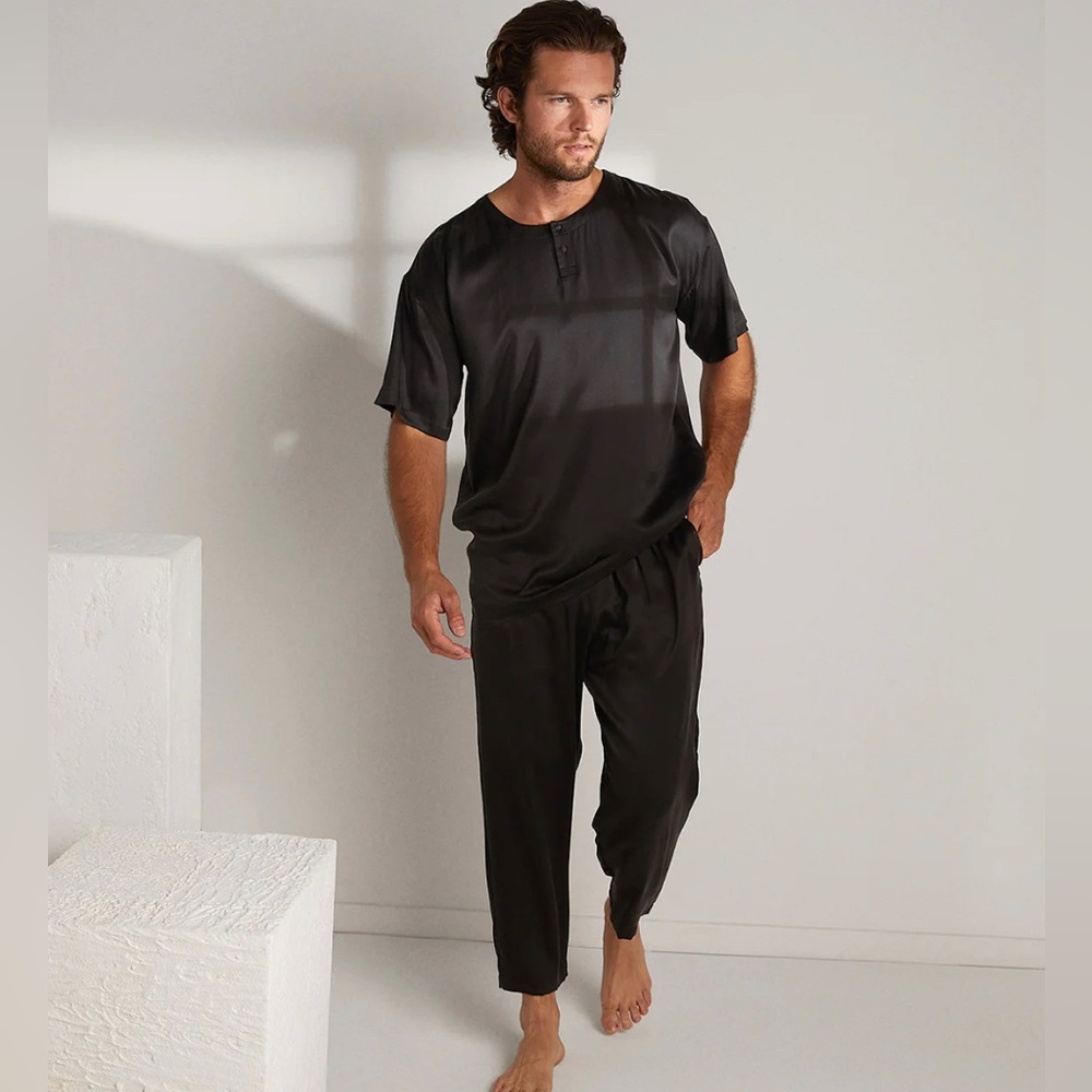 NWT Lunya Lahgo Men’s Washable Silk PJ Pajamas Set